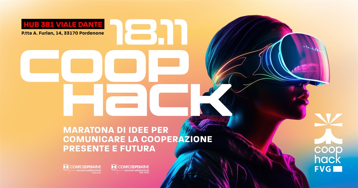 CoopHack FVG il 18 novembre a Pordenone